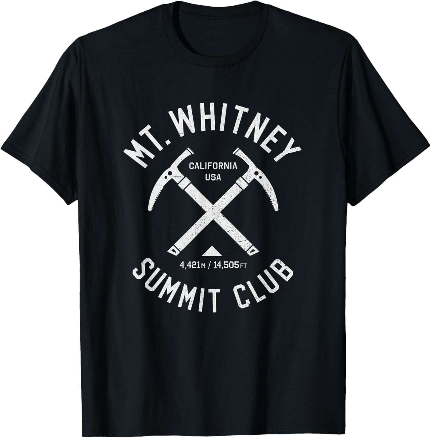 Mt Whitney Summit Club | I climbed Mount Whitney T-Shirt - T-Shirt | Black