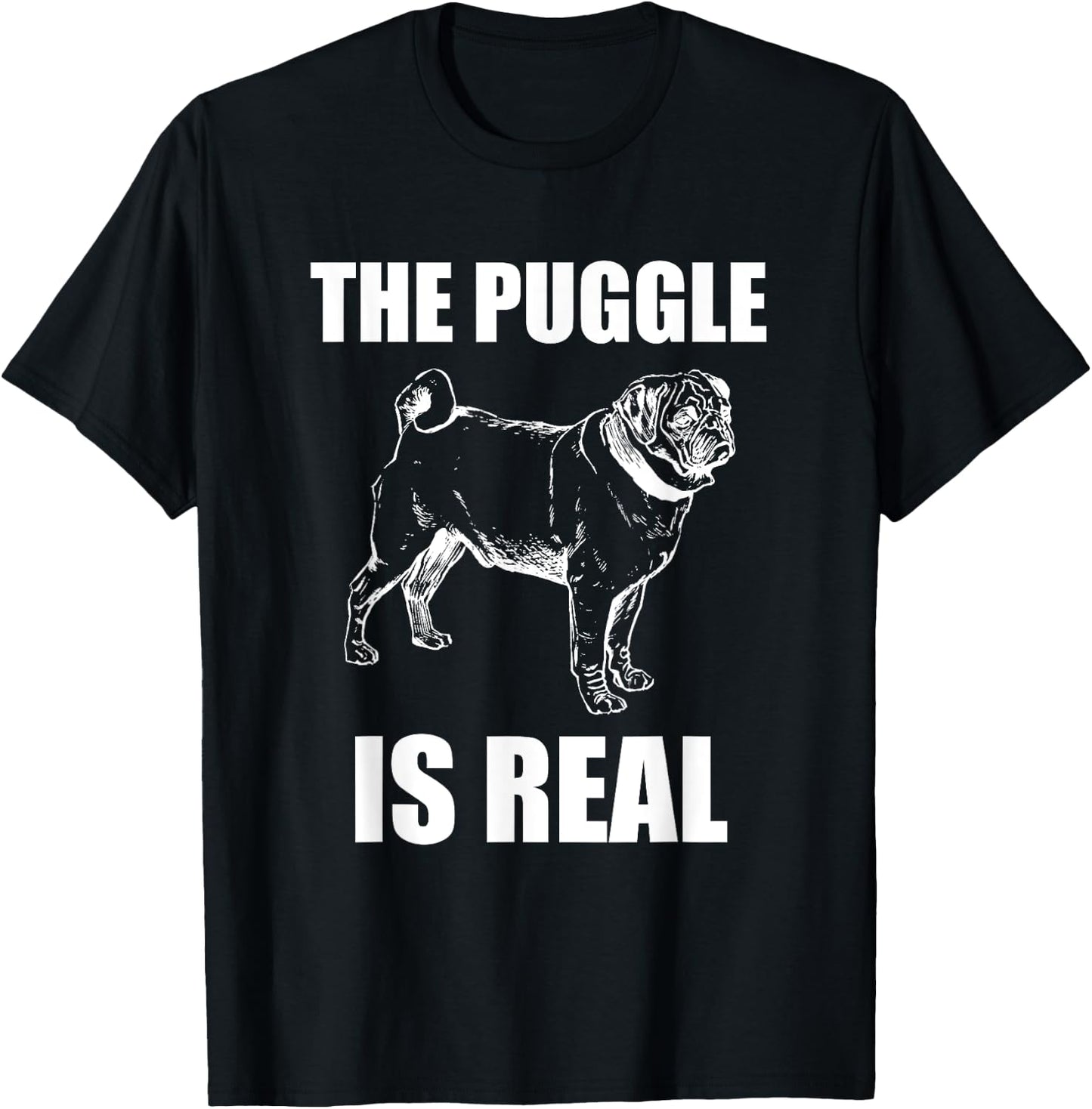 The Puggle is Real t shirt T-Shirt - T-Shirt | Black