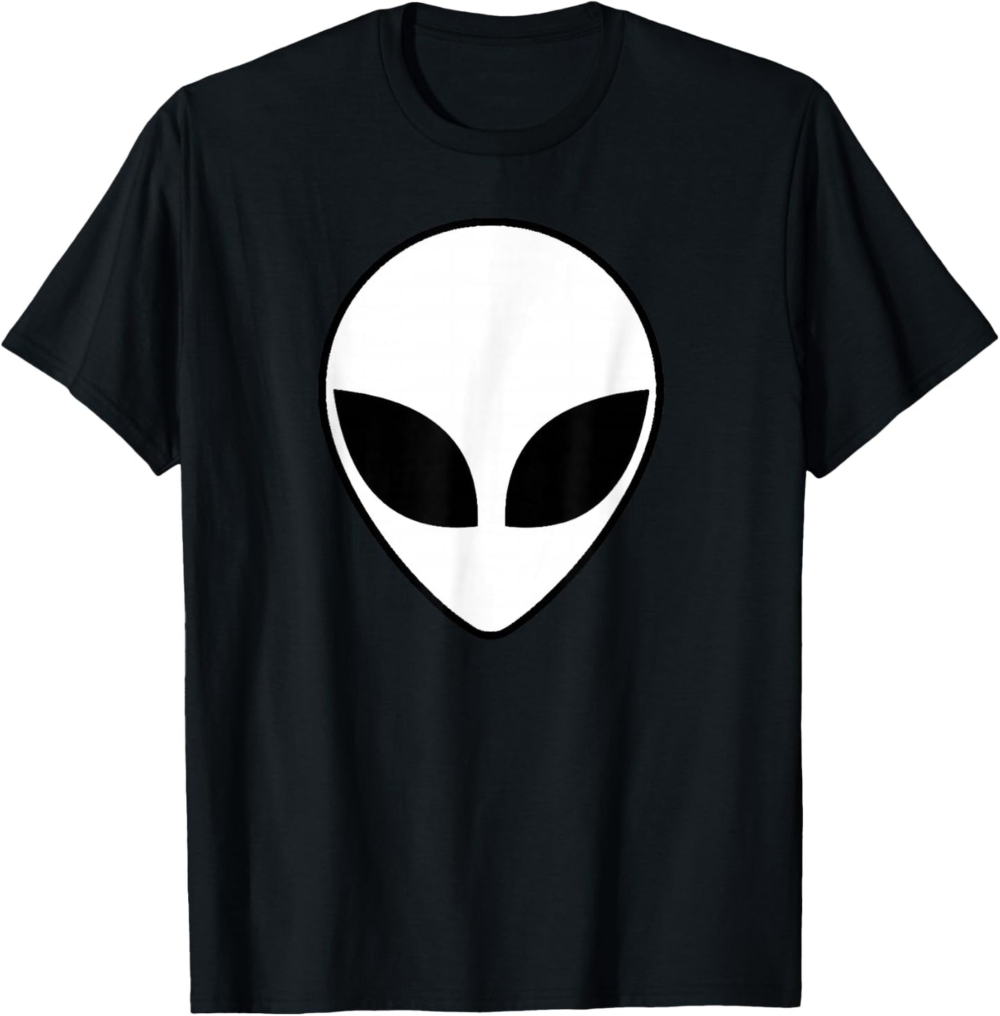 White Alien Head Extraterrestrial Believe T Shirt Men Women T-Shirt - T-Shirt | Black
