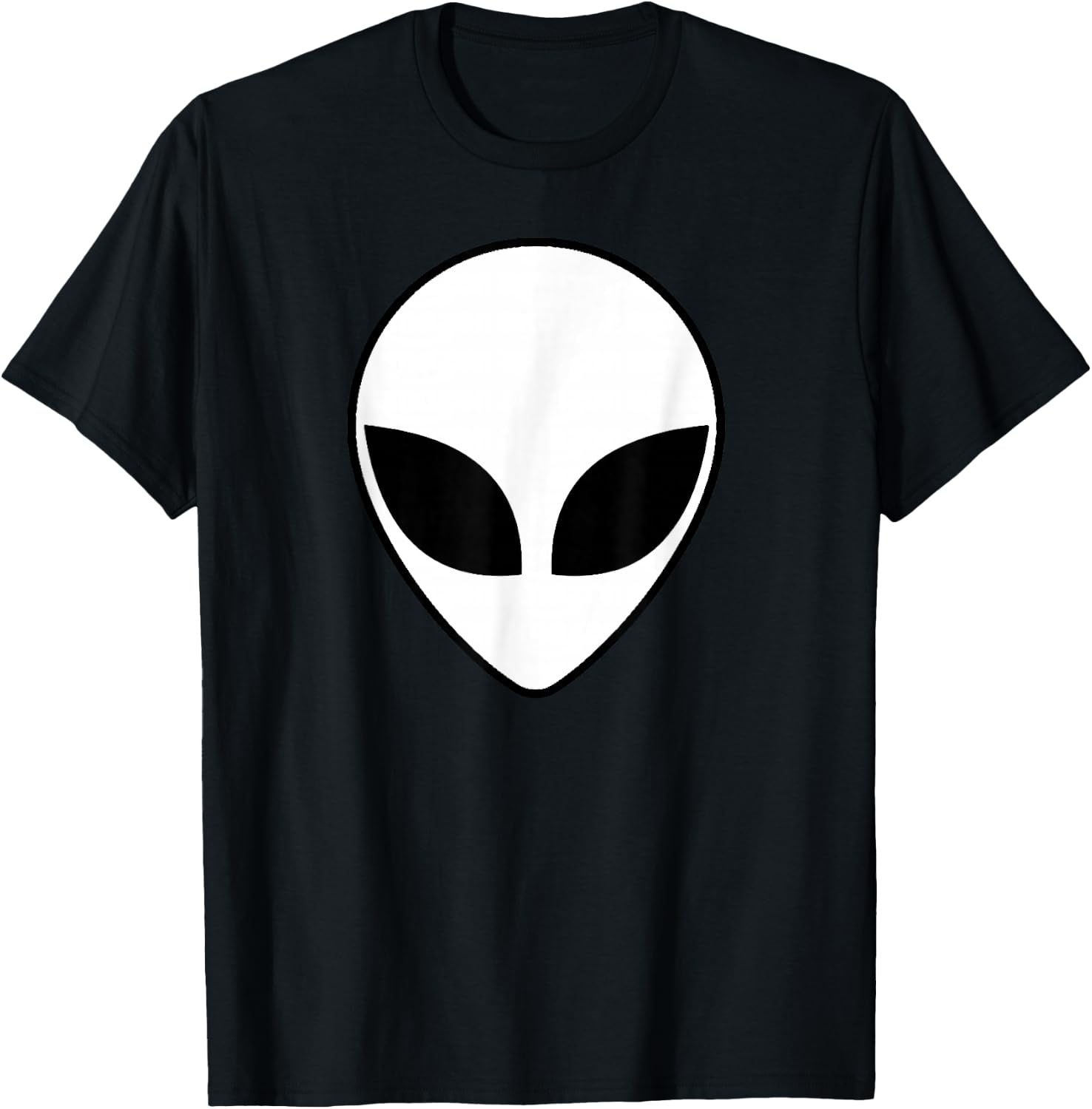 White Alien Head Extraterrestrial Believe T Shirt Men Women T-Shirt - T-Shirt | Black