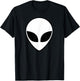 White Alien Head Extraterrestrial Believe T Shirt Men Women T-Shirt - T-Shirt | Black