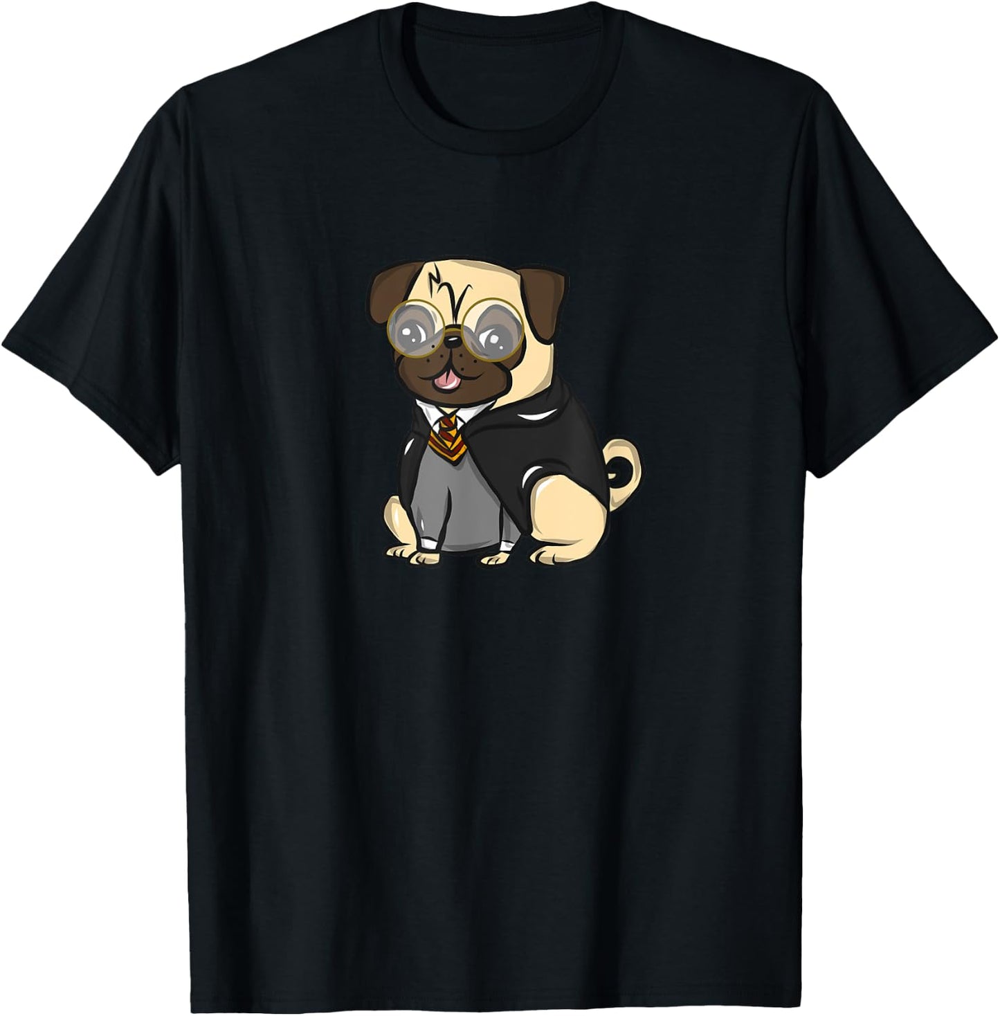 Pug Wizard T-Shirt - T-Shirt | Black