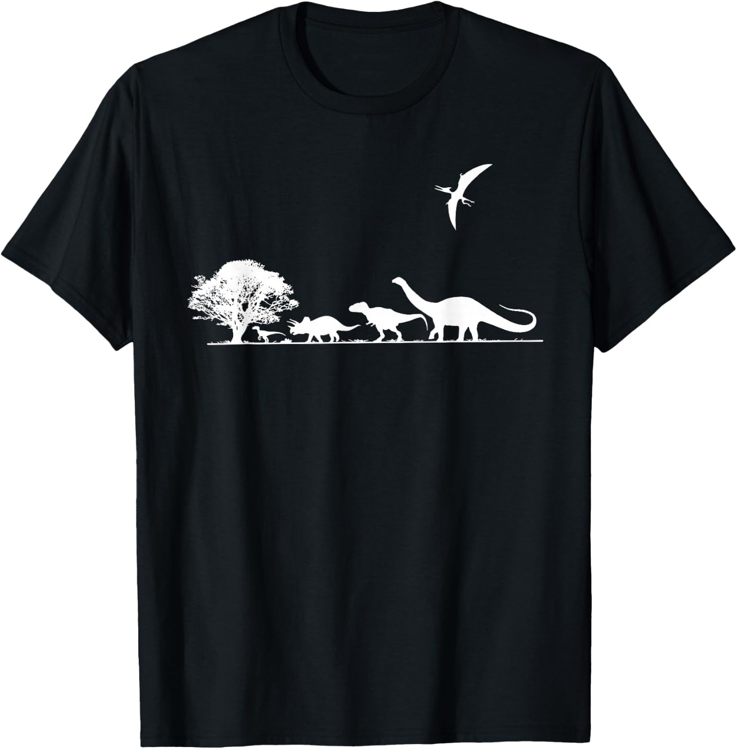 Dinosaurs Prehistoric Dinosaur Kids Or Adults Dino T-Shirt - T-Shirt | Black