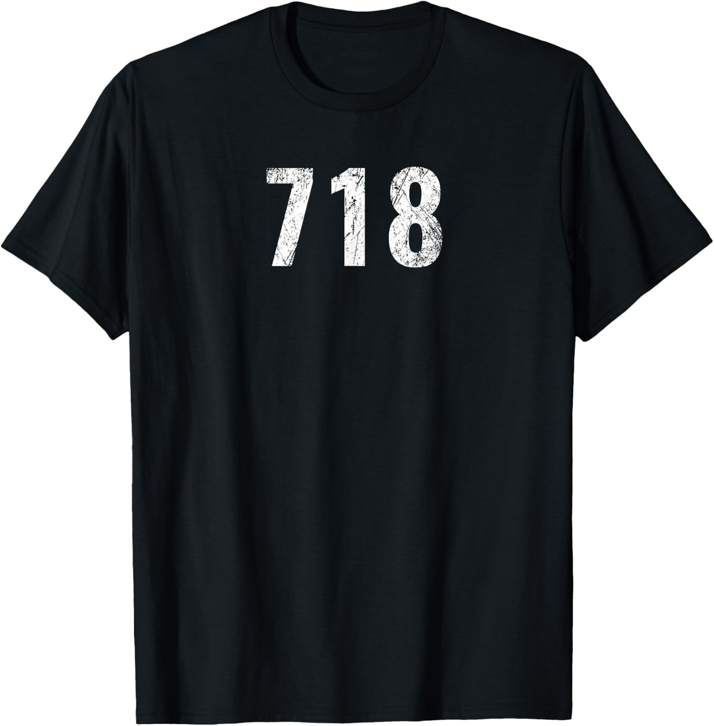 718 - Area Code T shirt New York City T-Shirt - T-Shirt | Black