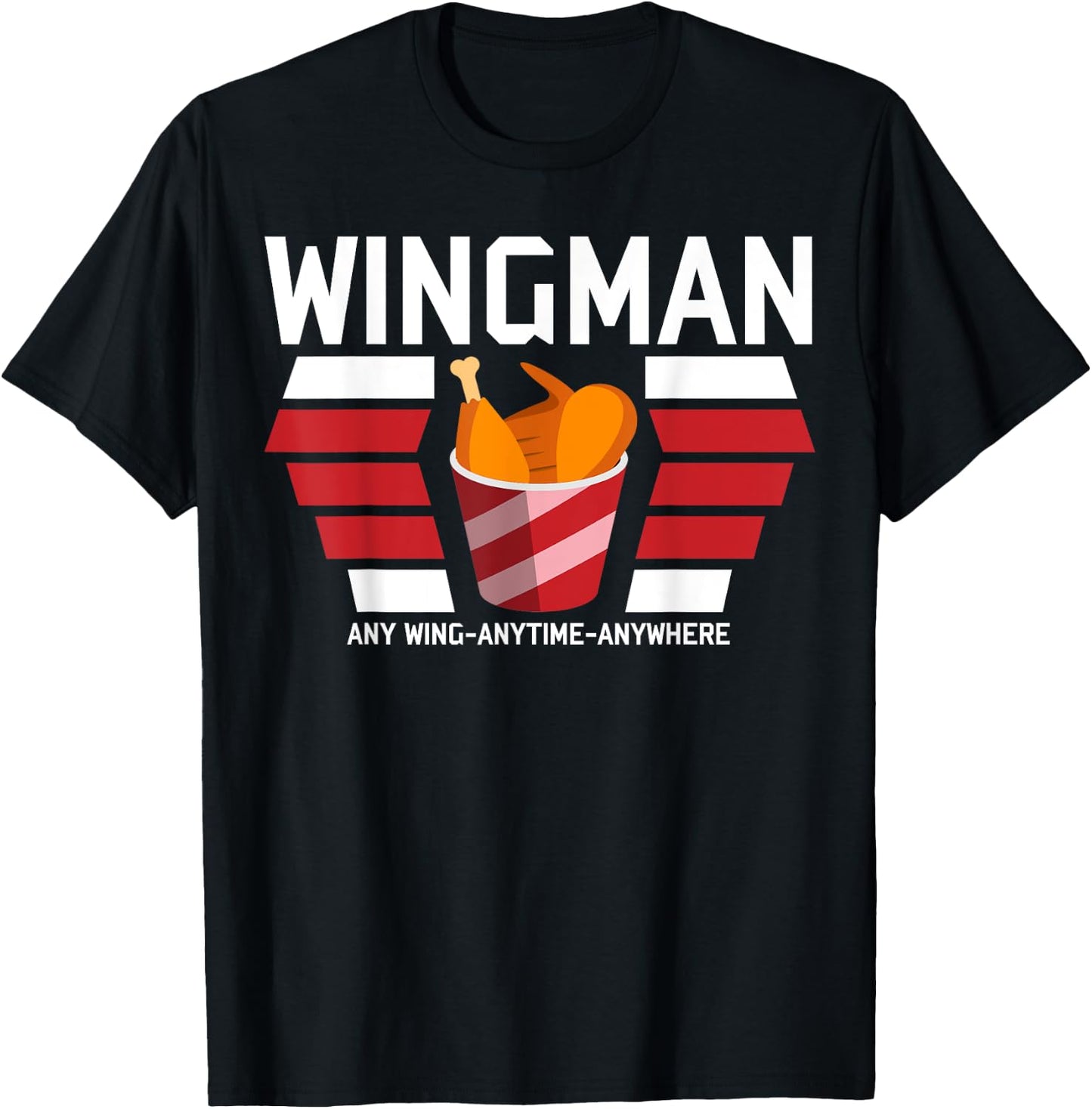 Funny Chicken Wings Shirt: The Hot & Spicy Parody Gift T-Shirt - T-Shirt | Black