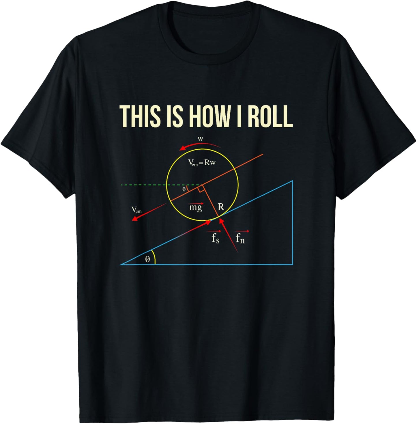 This Is How I Roll - Funny Physics T-Shirt - T-Shirt | Black