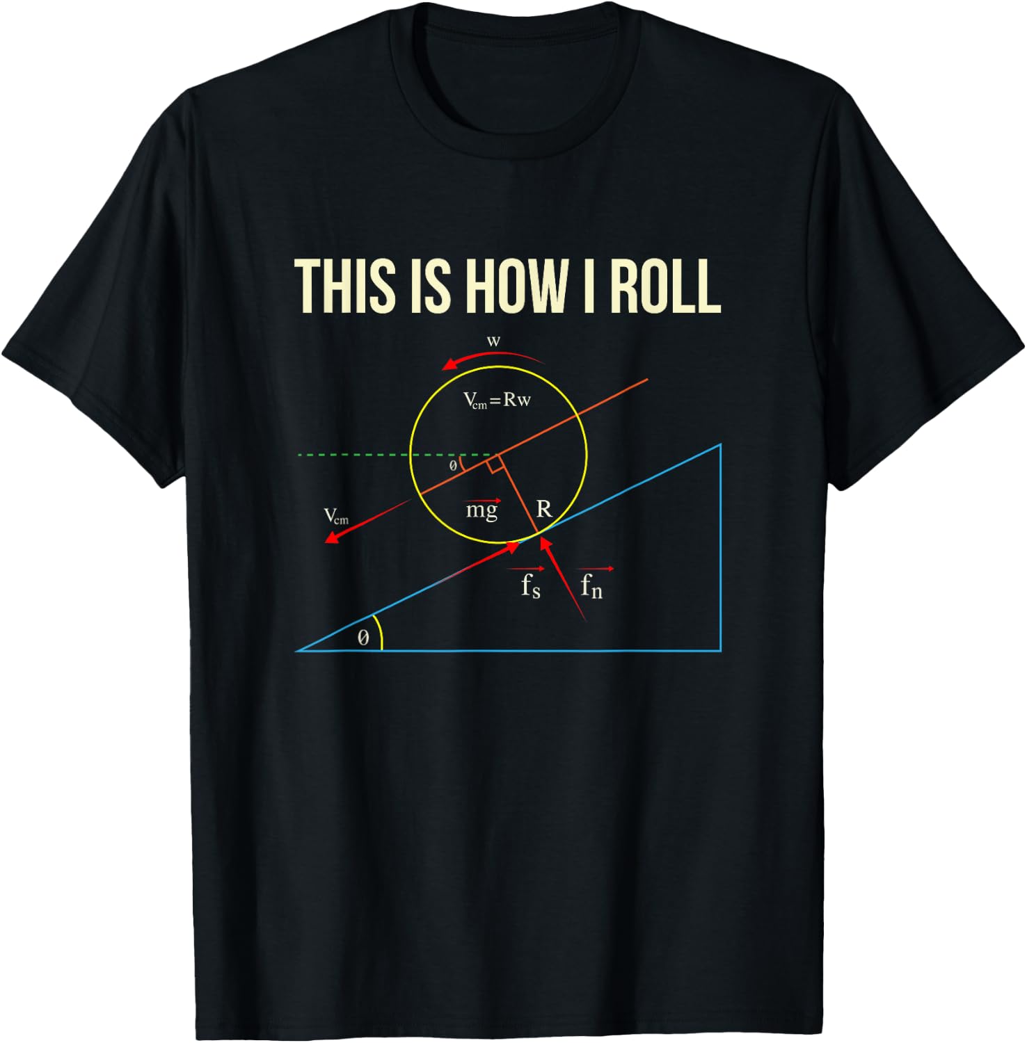 This Is How I Roll - Funny Physics T-Shirt - T-Shirt | Black