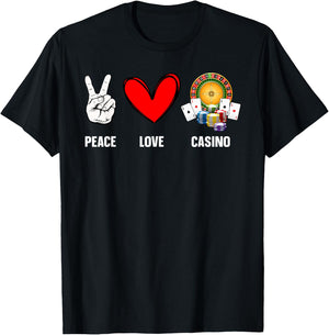 Funny Casino Design Women Gambling Lover Gambler T-Shirt - T-Shirt | Black