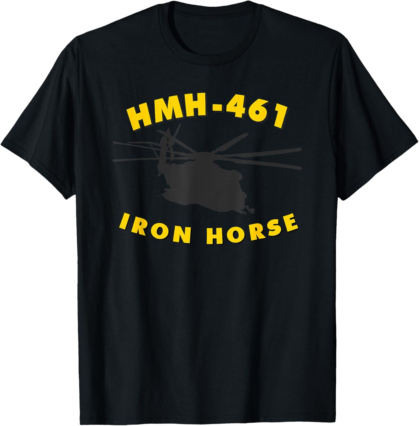 HMH-461 Iron Horse CH-53 Super Stallion Helicopter T-Shirt - T-Shirt | Black