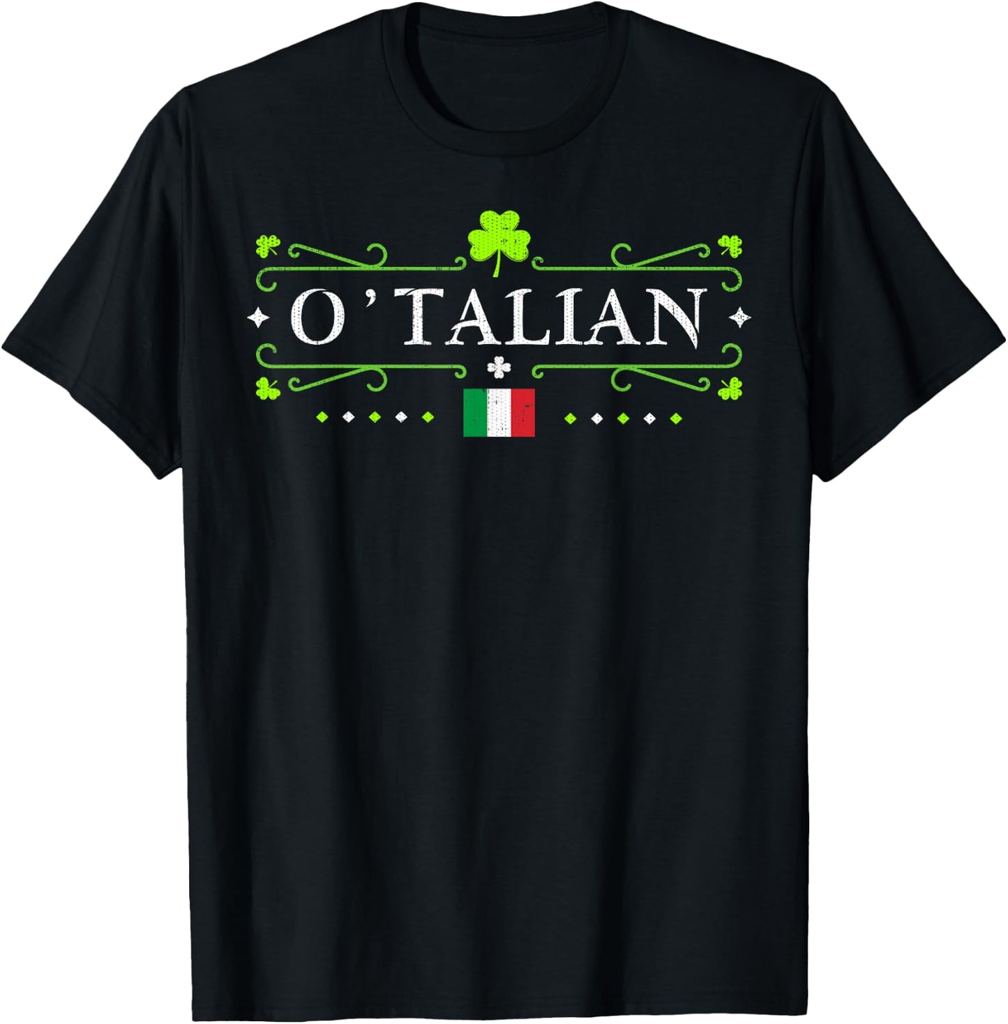 O'Talian Saint Patrick's Day Celebration print T-Shirt - T-Shirt | Black