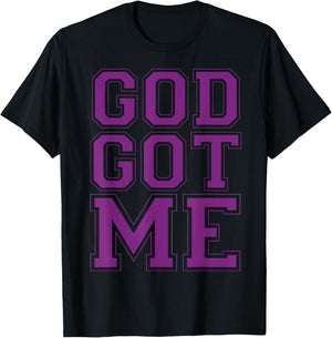 Christian T Shirts God Got Me (Purple) T-Shirt - T-Shirt | Black