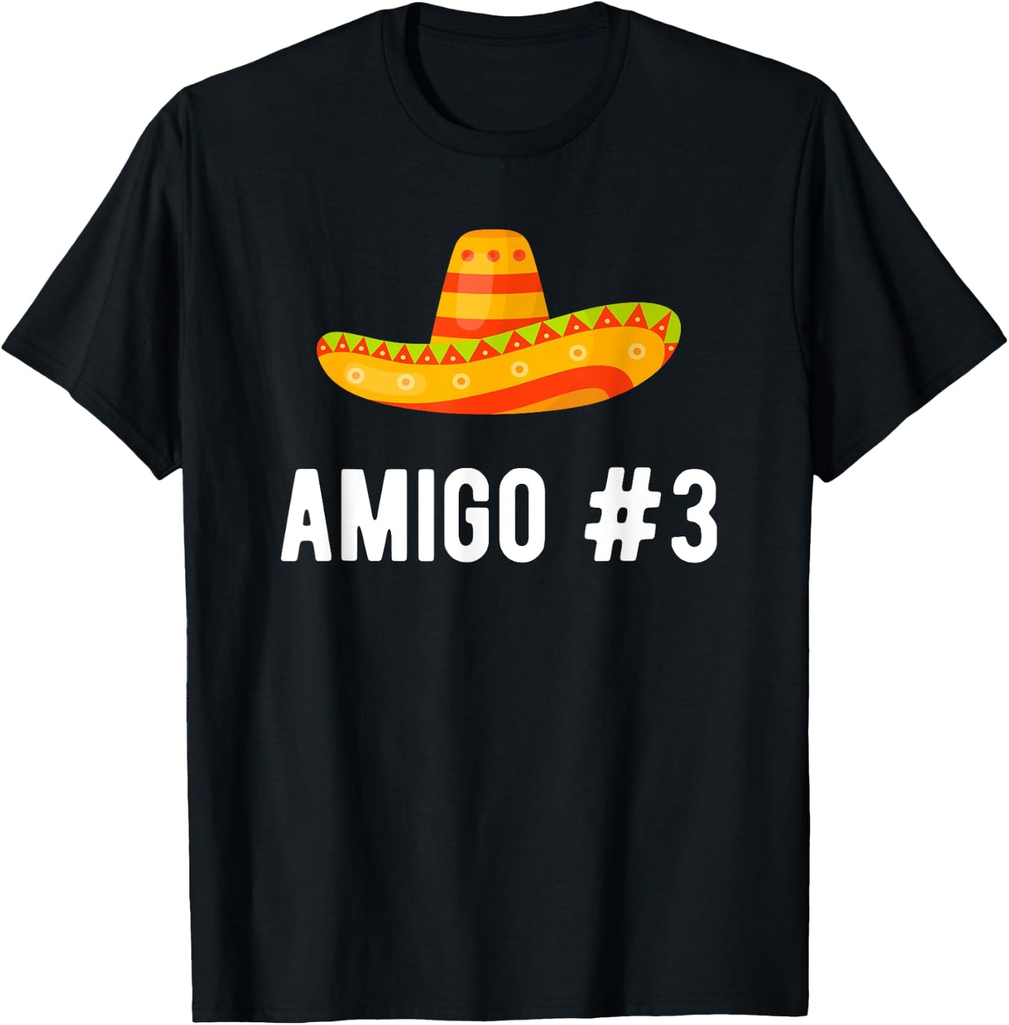 Halloween Group Matching Costume Funny Mexican Amigo #3 T-Shirt - T-Shirt | Black