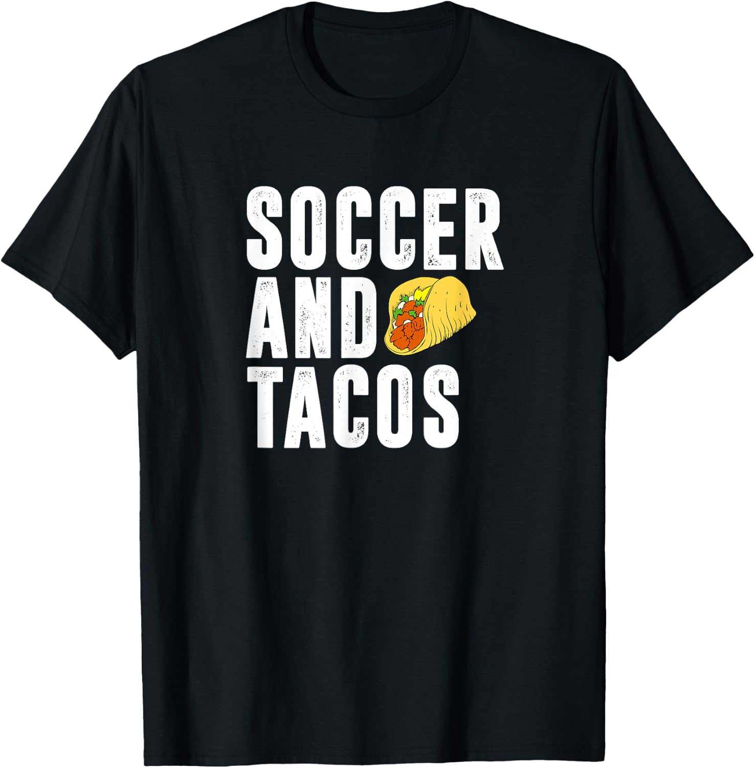 Soccer And Tacos I Love Coaching Team Soccer T-Shirt - T-Shirt | Black