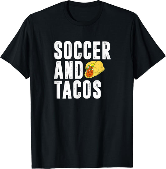 Soccer And Tacos I Love Coaching Team Soccer T-Shirt - T-Shirt | Black