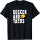 Soccer And Tacos I Love Coaching Team Soccer T-Shirt - T-Shirt | Black