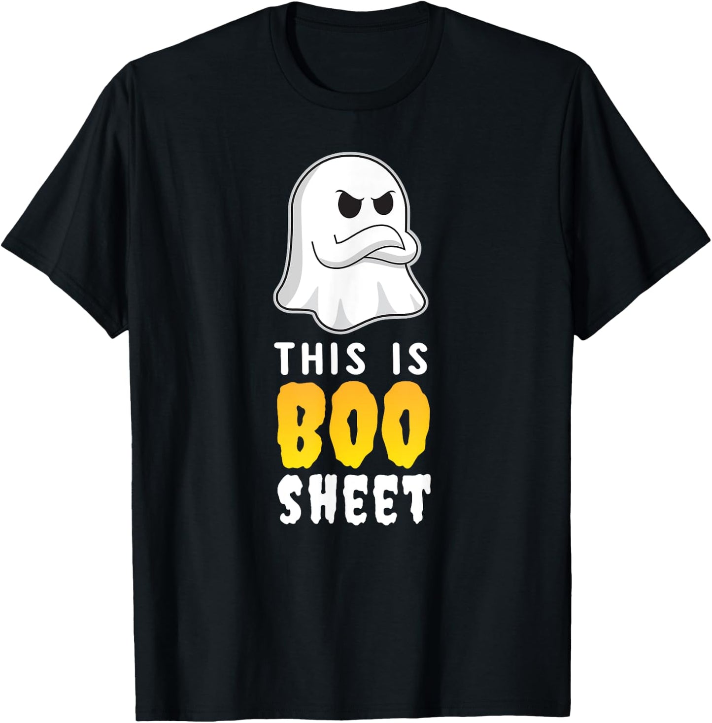 This Is Boo Sheet T Shirt Funny Ghost Spooky Party Idea Cute T-Shirt - T-Shirt | Black