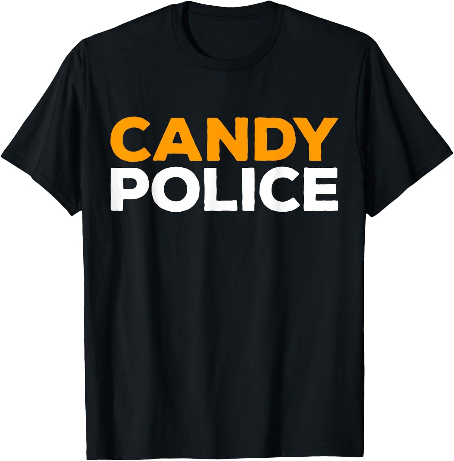 Candy Police Shirt Men Women Boy Girl Halloween Costume T-Shirt - T-Shirt | Black