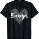 Buckeyes Gilmer Leopard Heart Pattern HS T-Shirt - T-Shirt | Black