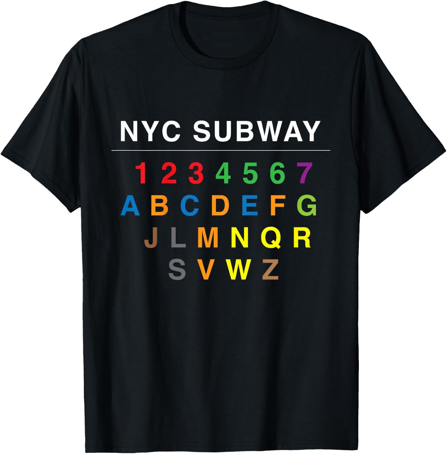 NYC Subways for Kids T-Shirt - T-Shirt | Black