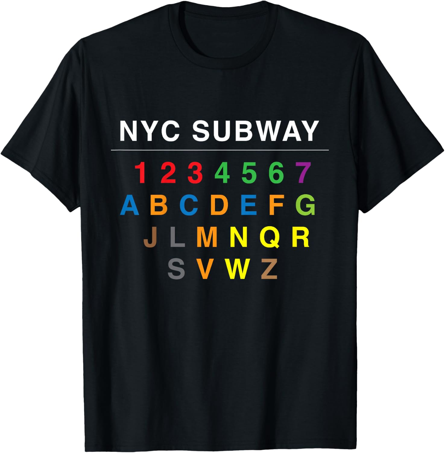 NYC Subways for Kids T-Shirt - T-Shirt | Black