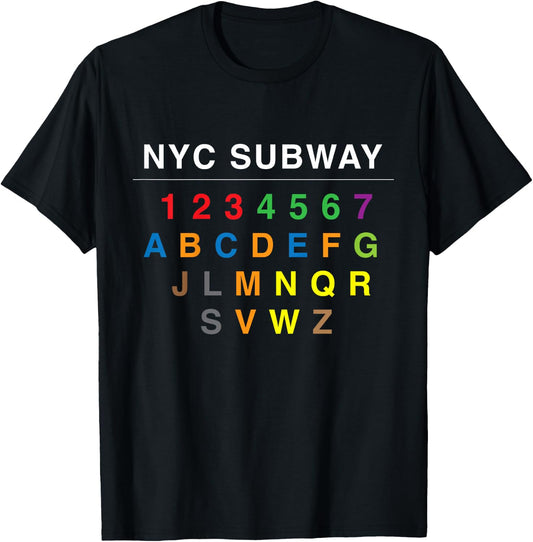 NYC Subways for Kids T-Shirt - T-Shirt | Black
