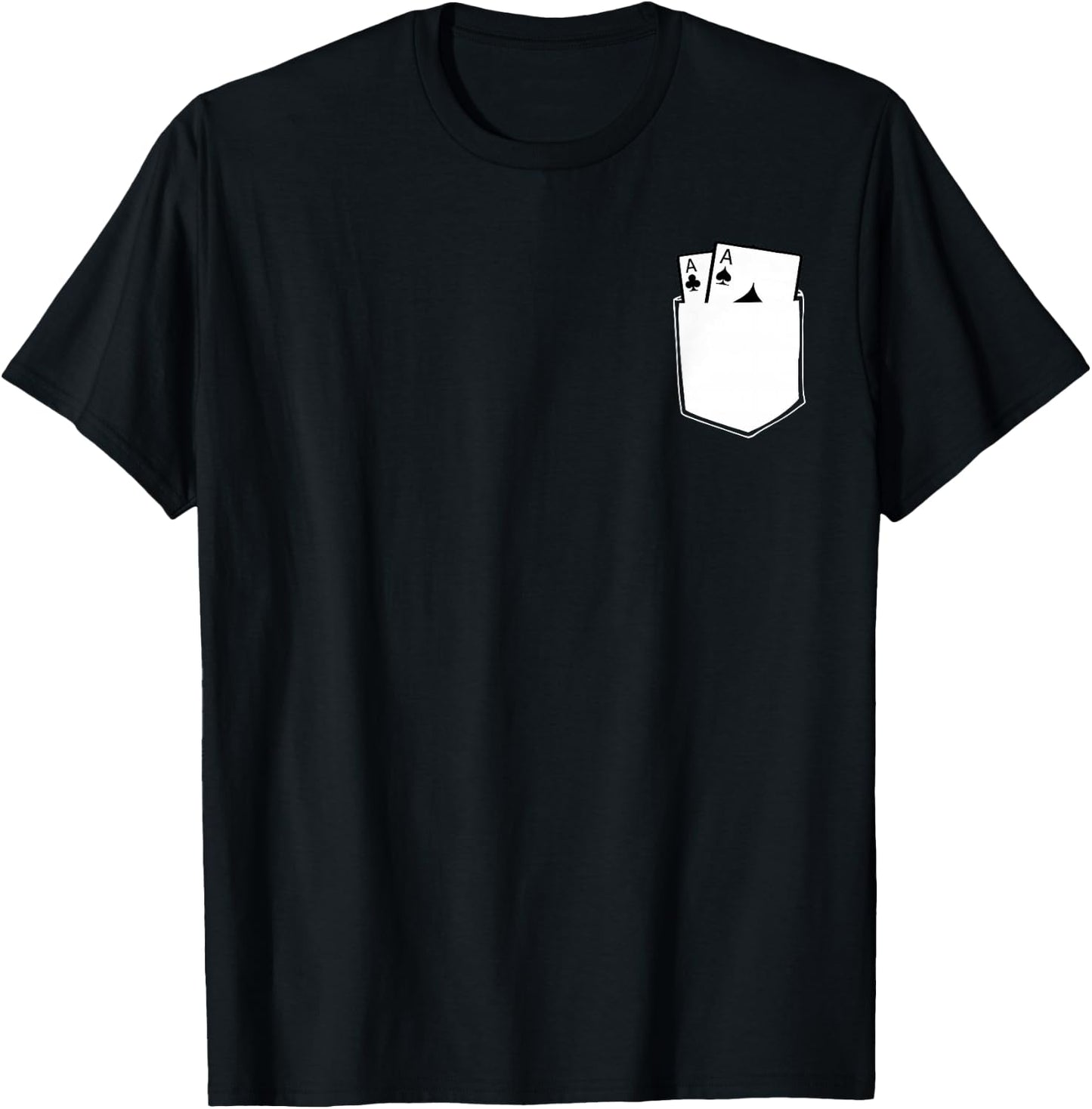 Las Vegas Aces Pocket Aces Poker Spades & Clubs Casino Gift T-Shirt - T-Shirt | Black