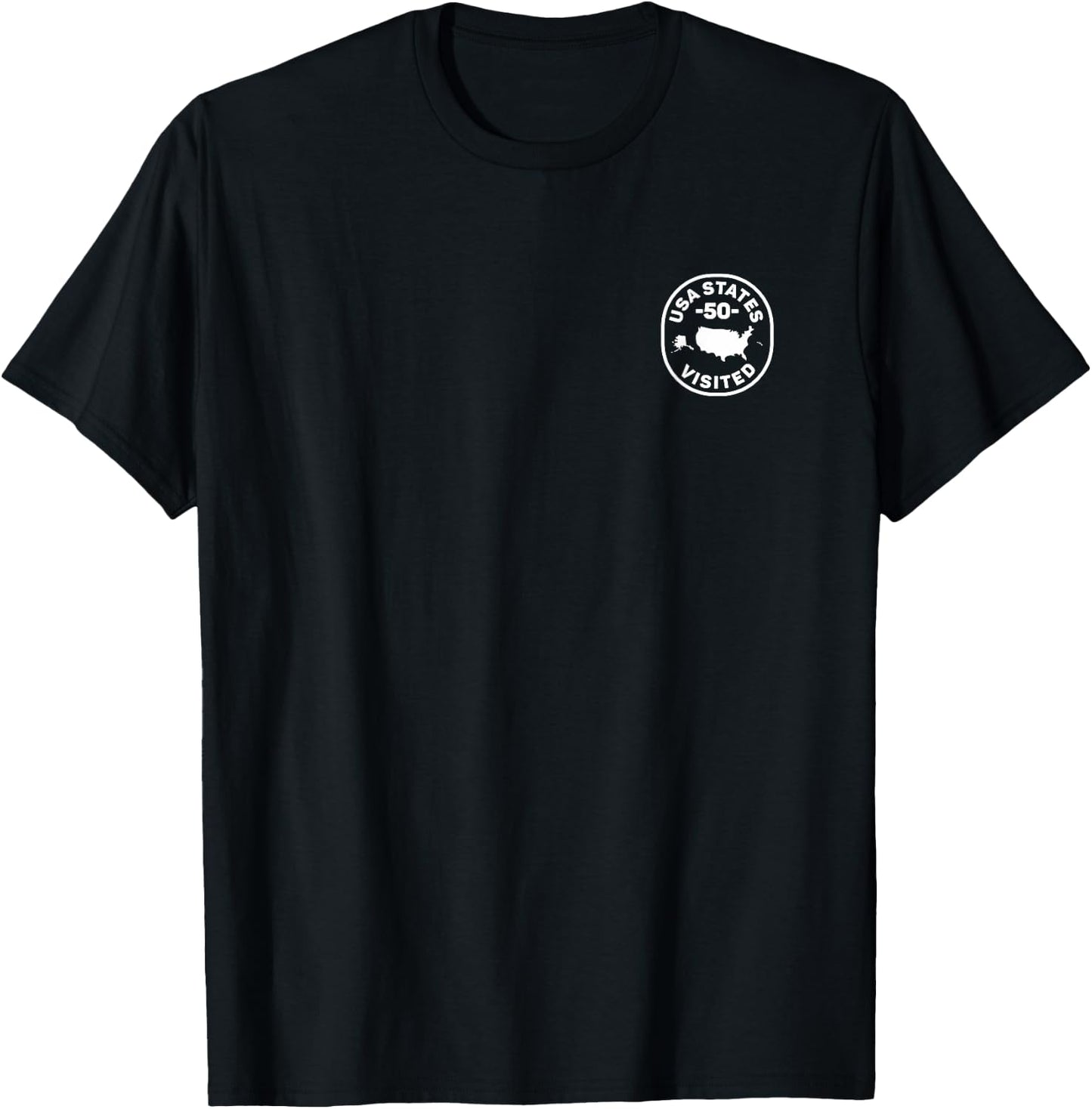 All 50 US States Visited T-Shirt - T-Shirt | Black