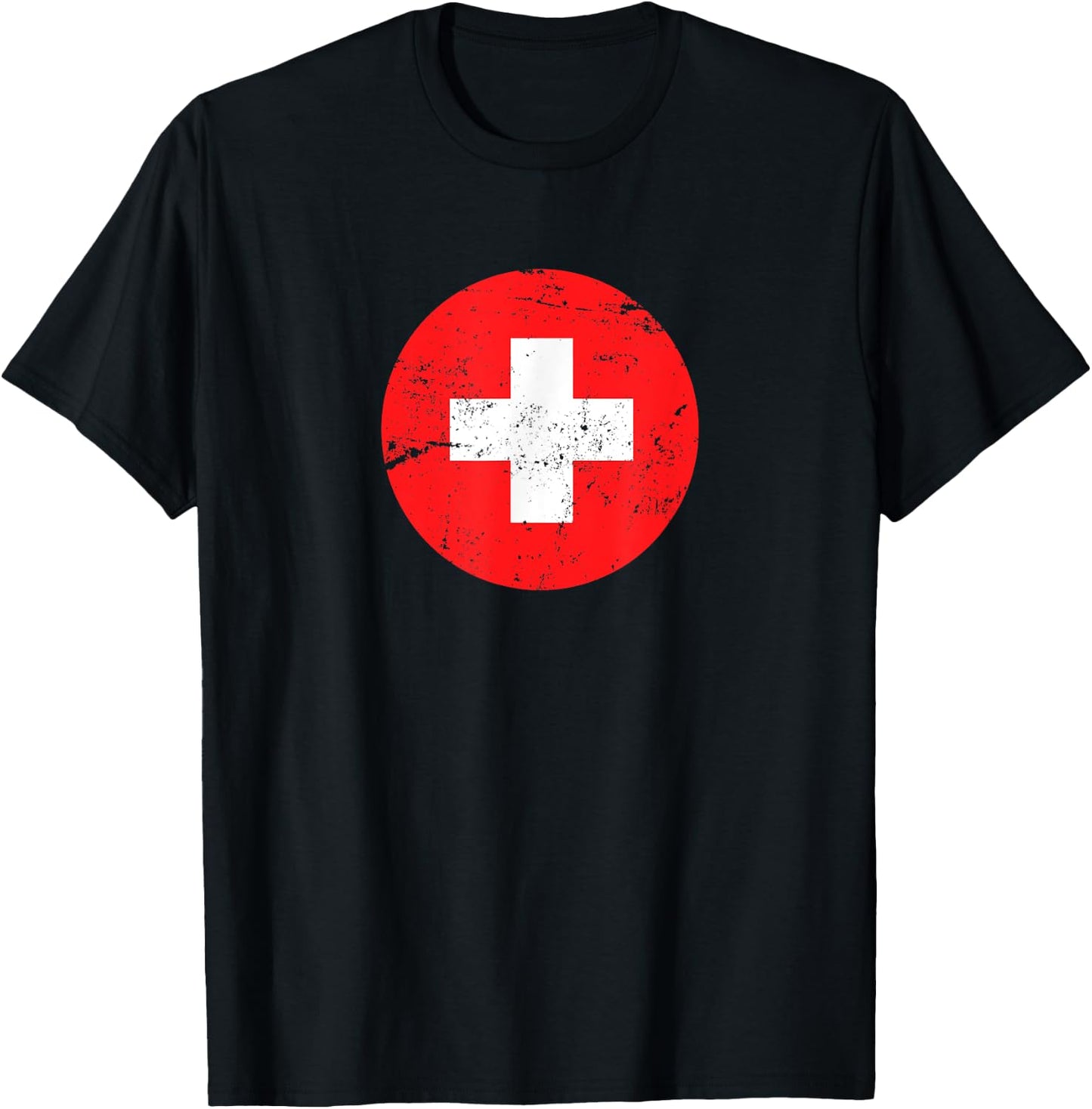 Medical Nurse Doctor Costume Uniform Red Cross Vintage Retro T-Shirt - T-Shirt | Black