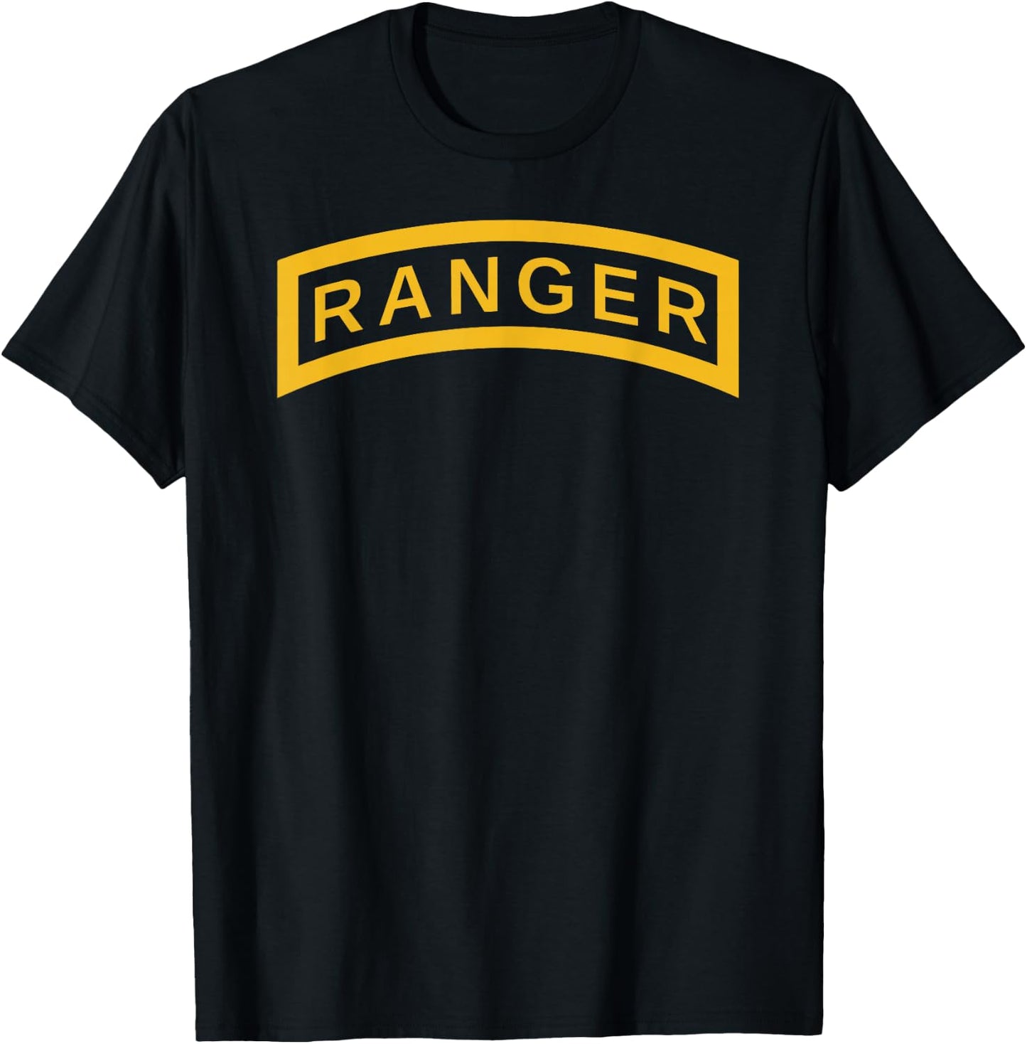 US Army Ranger Yellow Tab | Vintage Airborne Soldier Shirt T-Shirt - T-Shirt | Black