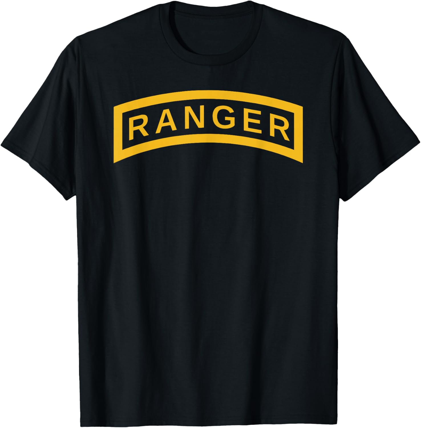 US Army Ranger Yellow Tab | Vintage Airborne Soldier Shirt T-Shirt - T-Shirt | Black