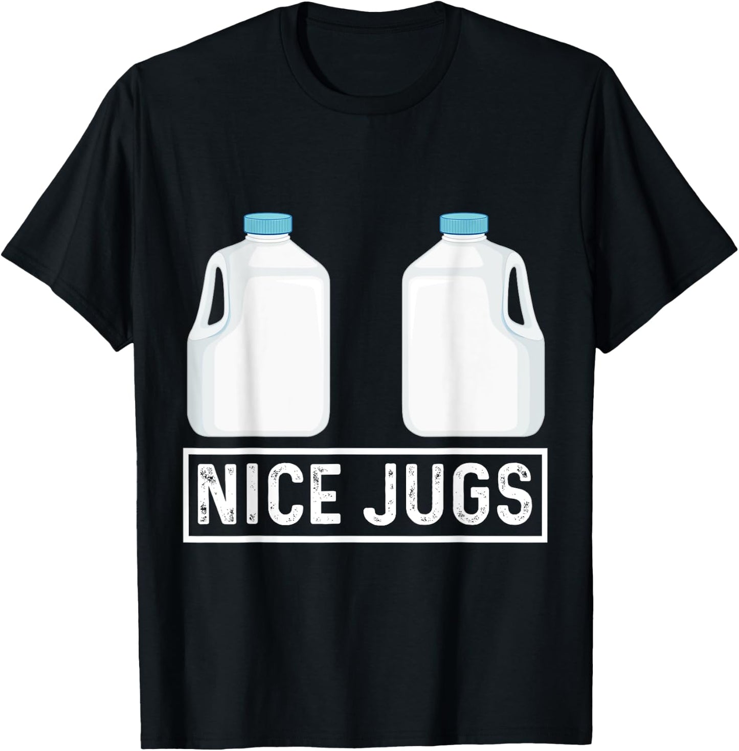 Nice Jugs Funny Milk Jug Humor T-Shirt - T-Shirt | Black