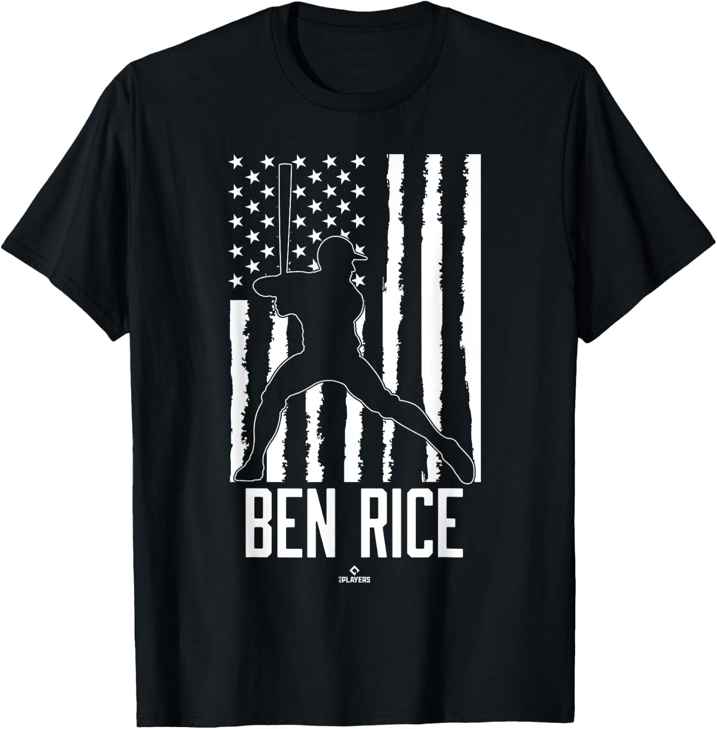 Distressed Flag Swing Ben Rice Prospect Baseball Fan Gear T-Shirt - T-Shirt | Black
