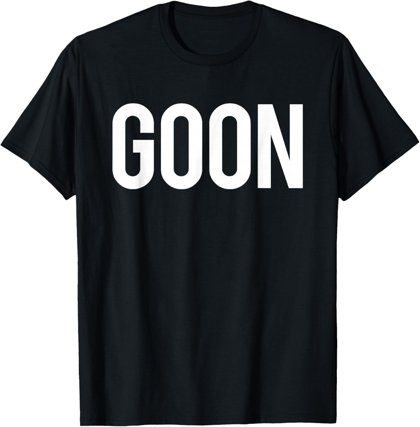 Goon T shirt | / Word Only On White Font T-Shirt - T-Shirt | Black