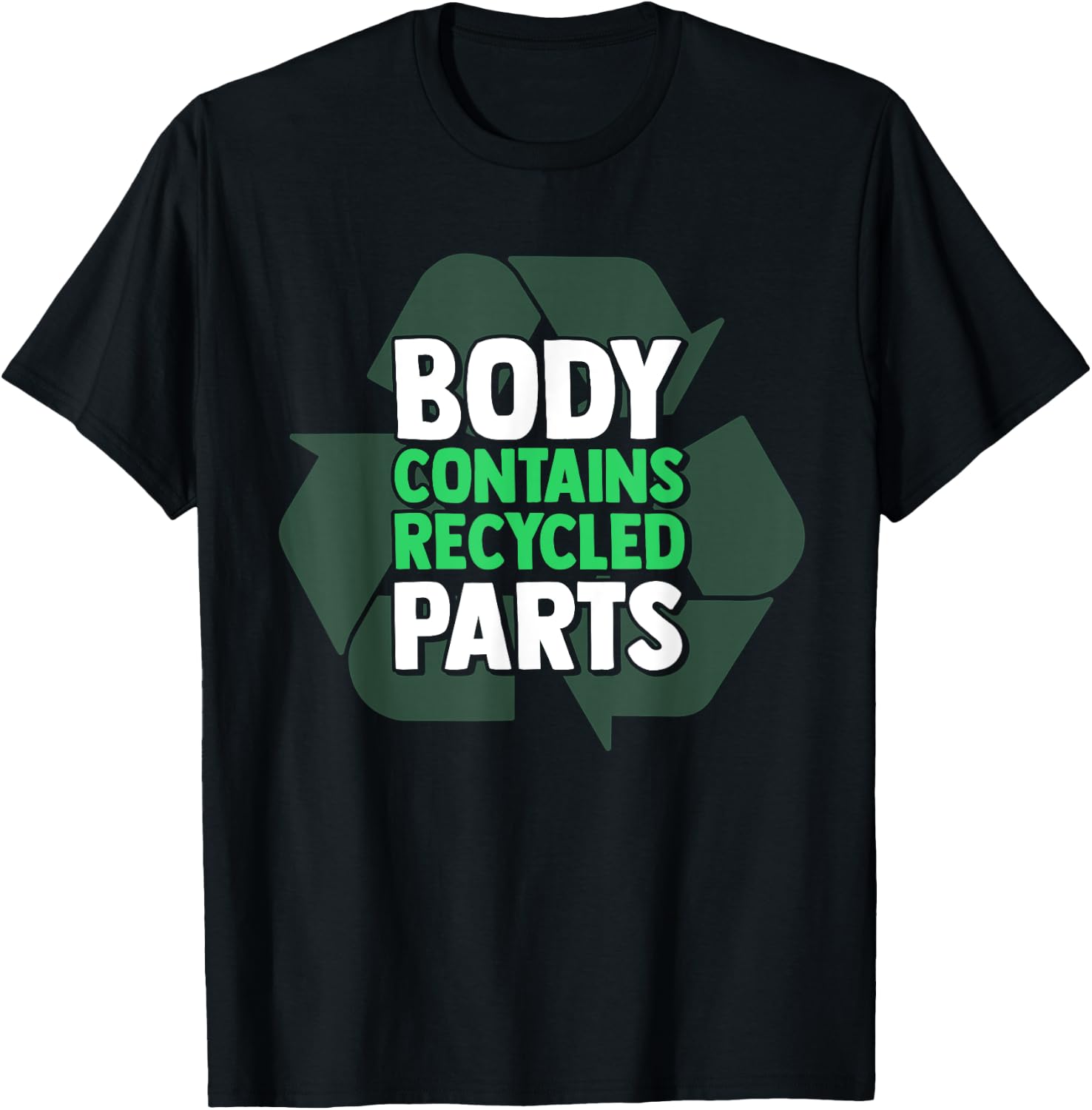 Body Contains Recycled Parts T-Shirt - T-Shirt | Black