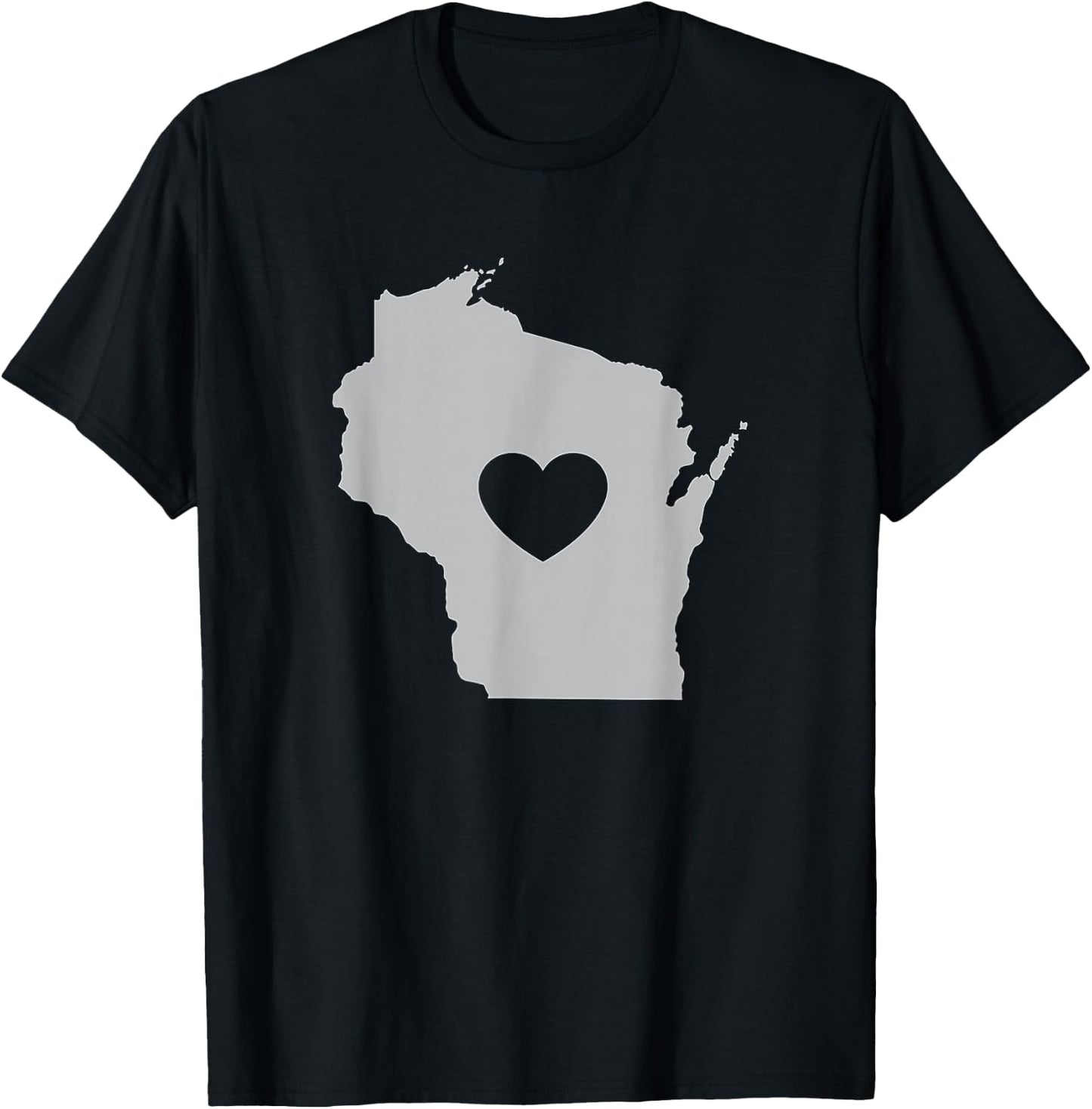 The Official Wisconsin Love Heart T-Shirt - T-Shirt | Black