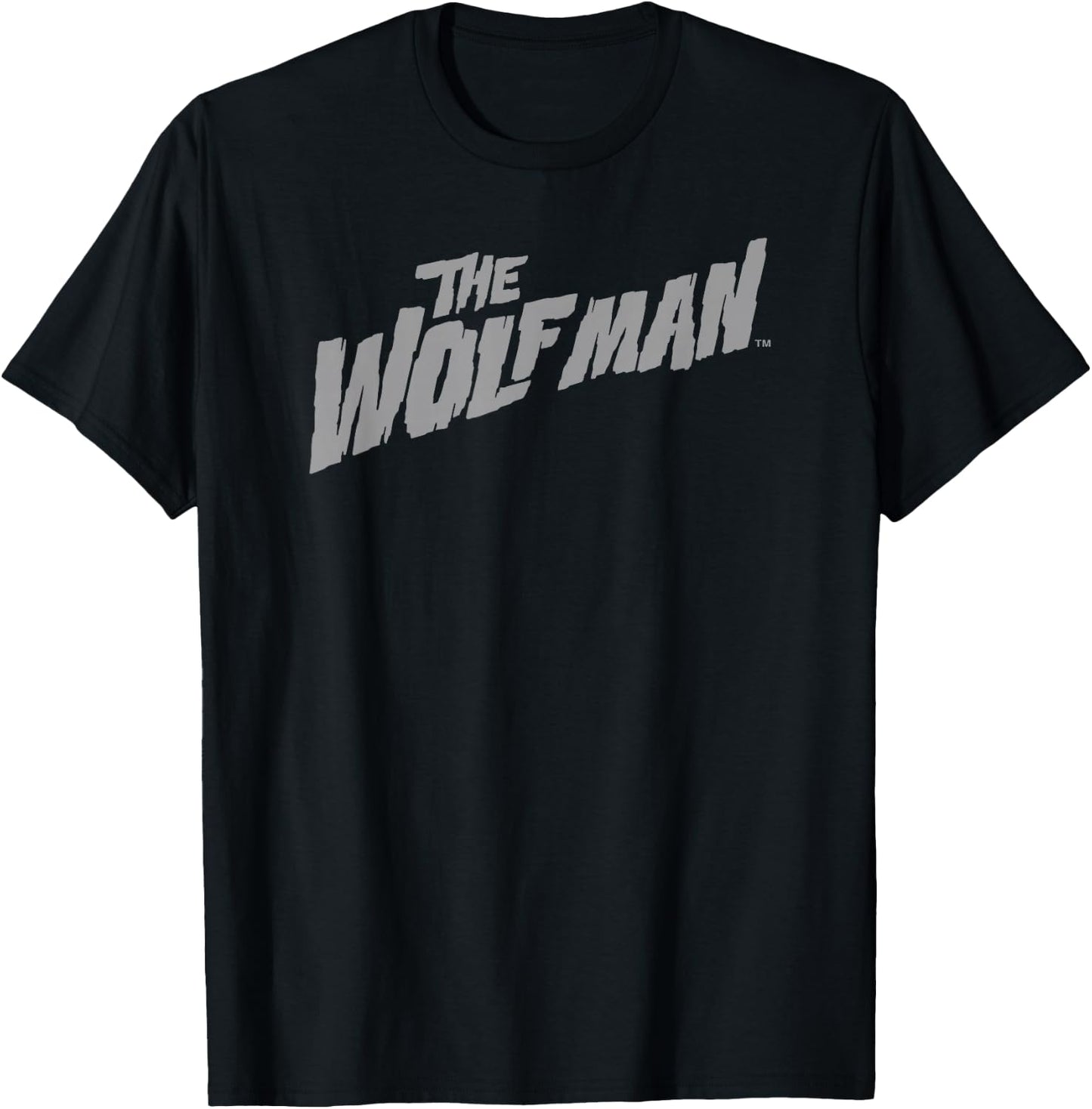 The Wolf Man Original with Grey Font T-Shirt - T-Shirt | Black