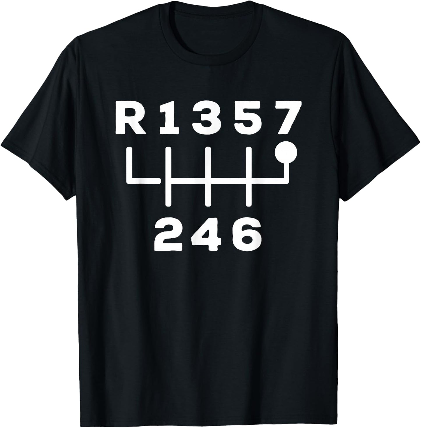 7 Speed Manual Transmission 7-Speed Stick Shift T-Shirt - T-Shirt | Black