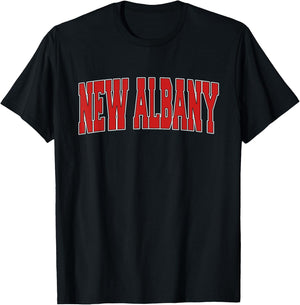 NEW ALBANY IN INDIANA Varsity Style USA Vintage Sports T-Shirt - T-Shirt | Black