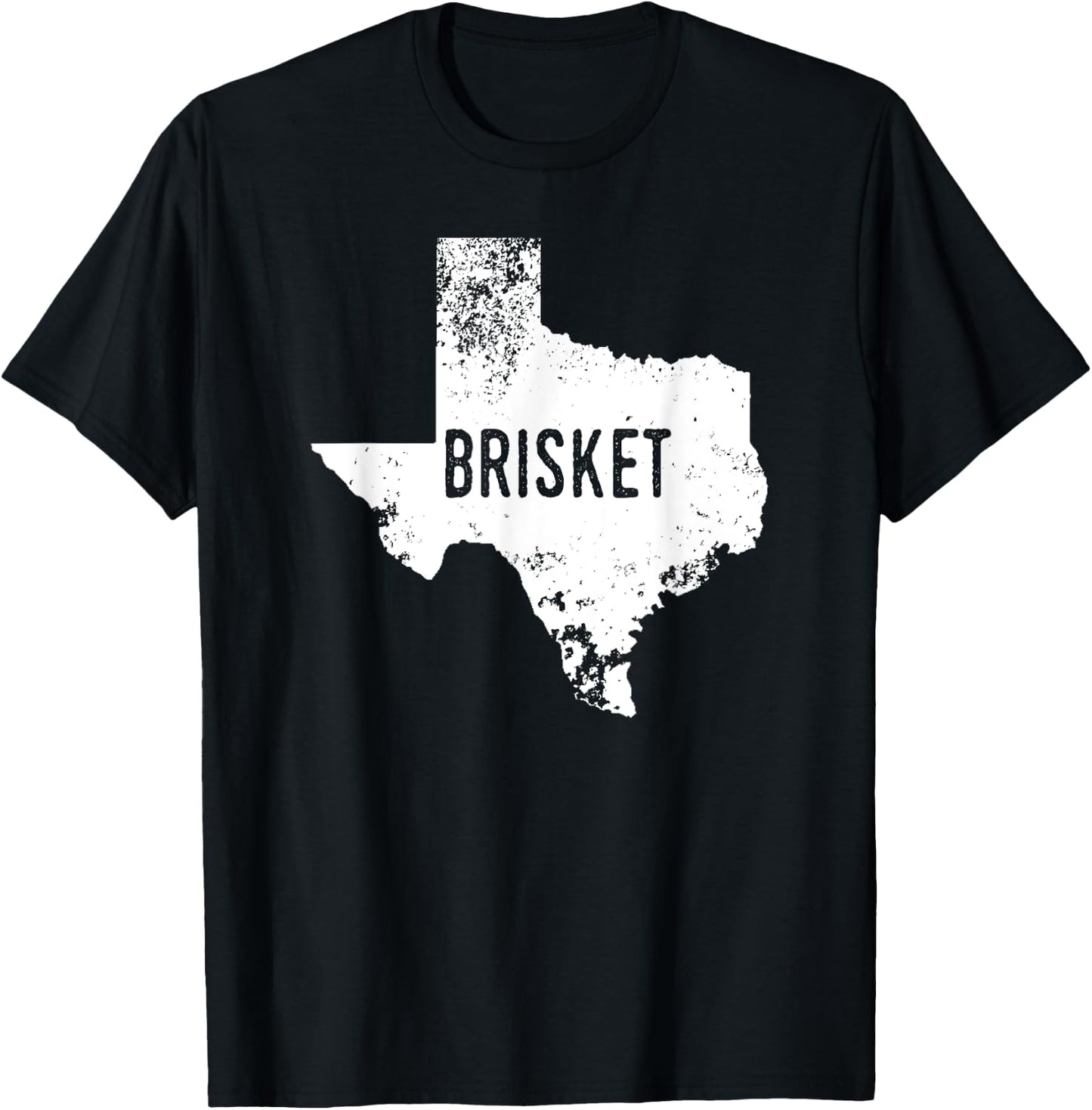 Texas State Brisket Shirt TX Love Home BBQ Distressed T-Shirt - T-Shirt | Black