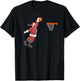 Dunking Santa Basketball Shirt for Christmas - Dunk! T-Shirt - T-Shirt | Black