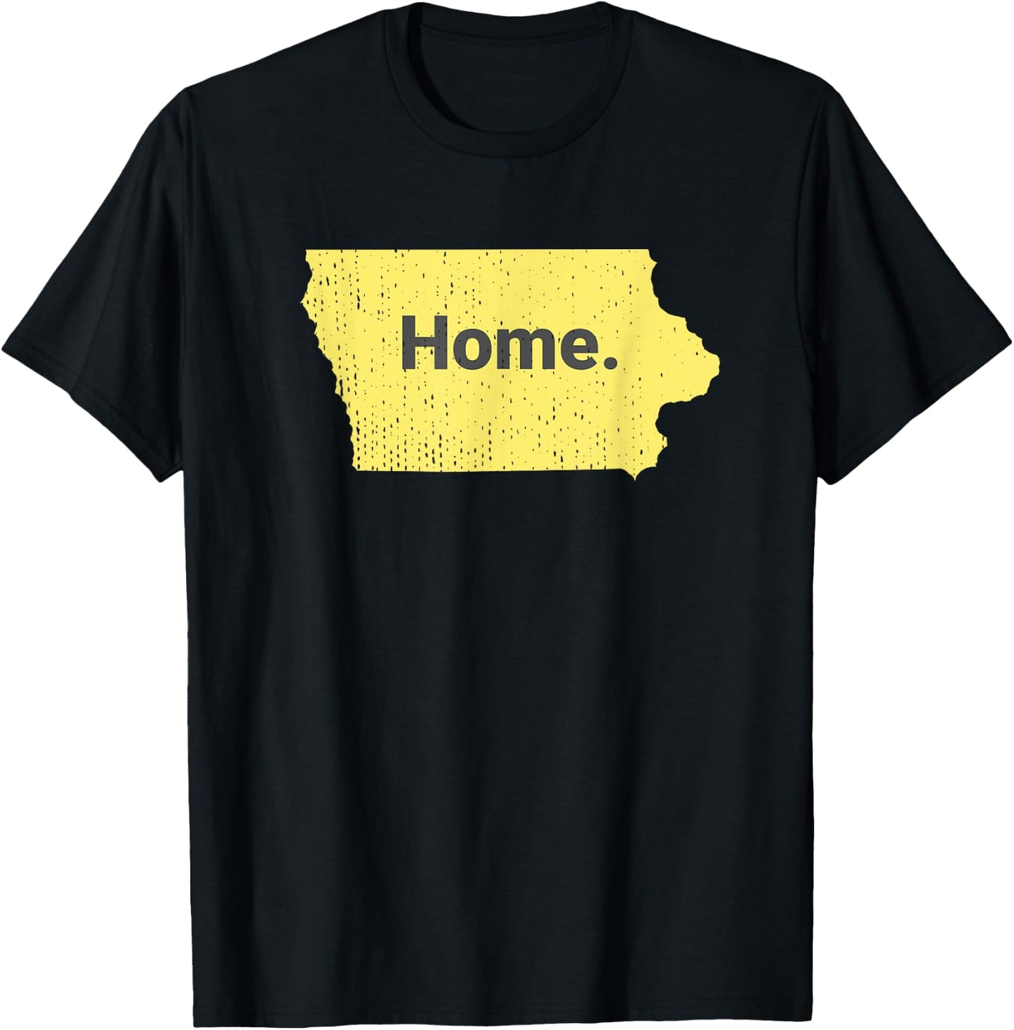 Distressed Iowa Home T-Shirt - T-Shirt | Black