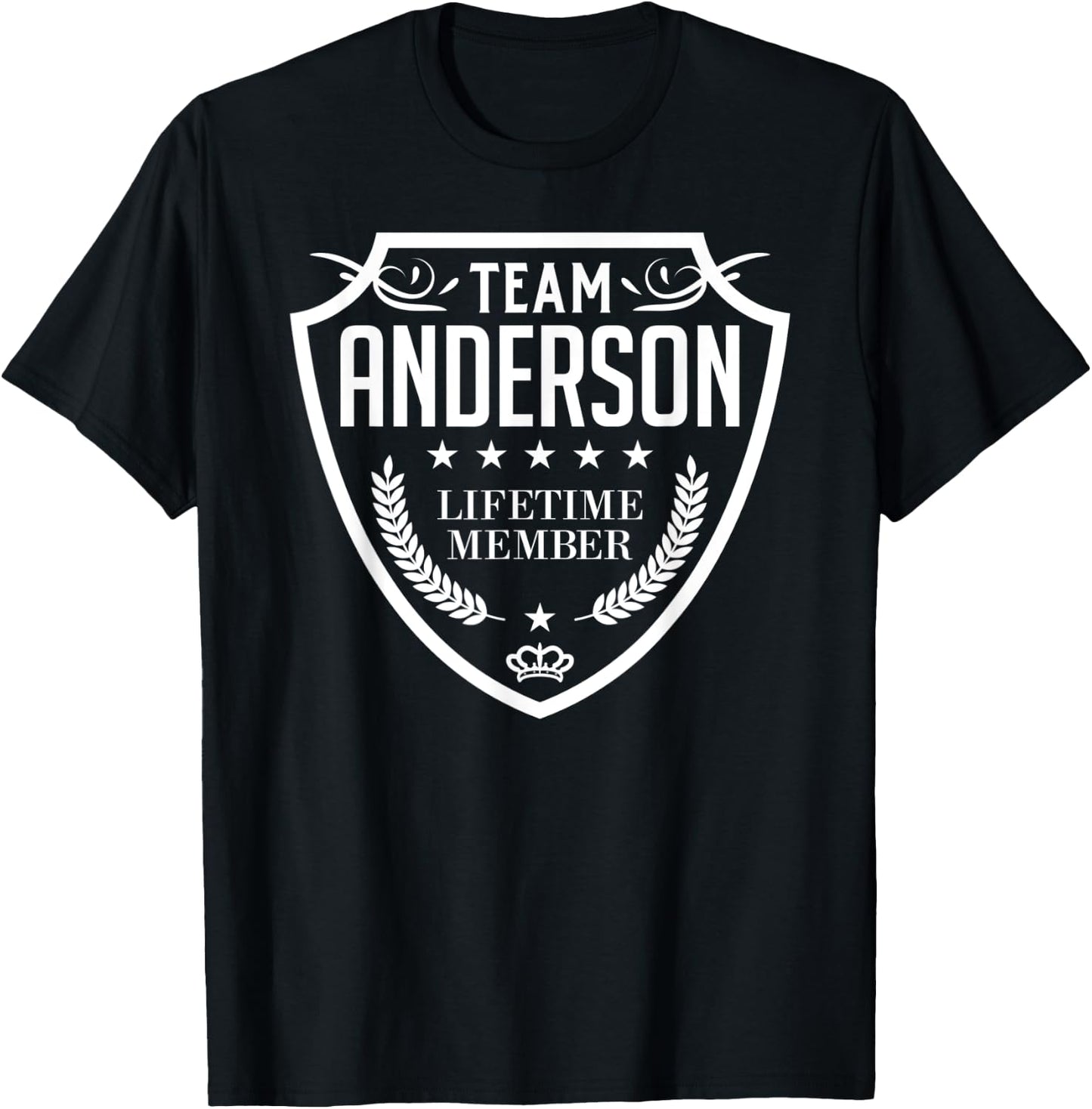 Team Anderson Lifetime Member Matching Family Crew Shirt T-Shirt - T-Shirt | Black