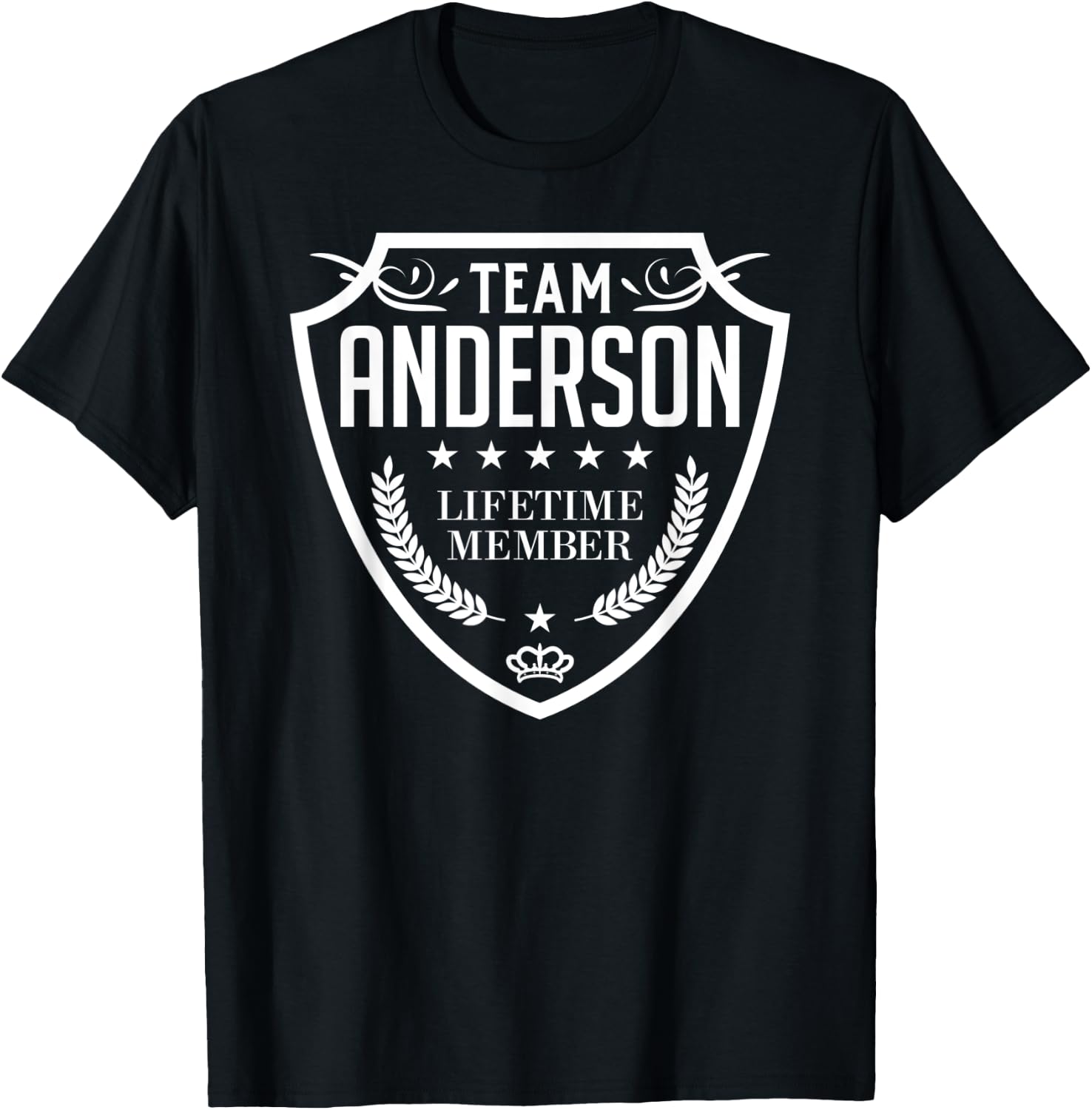 Team Anderson Lifetime Member Matching Family Crew Shirt T-Shirt - T-Shirt | Black