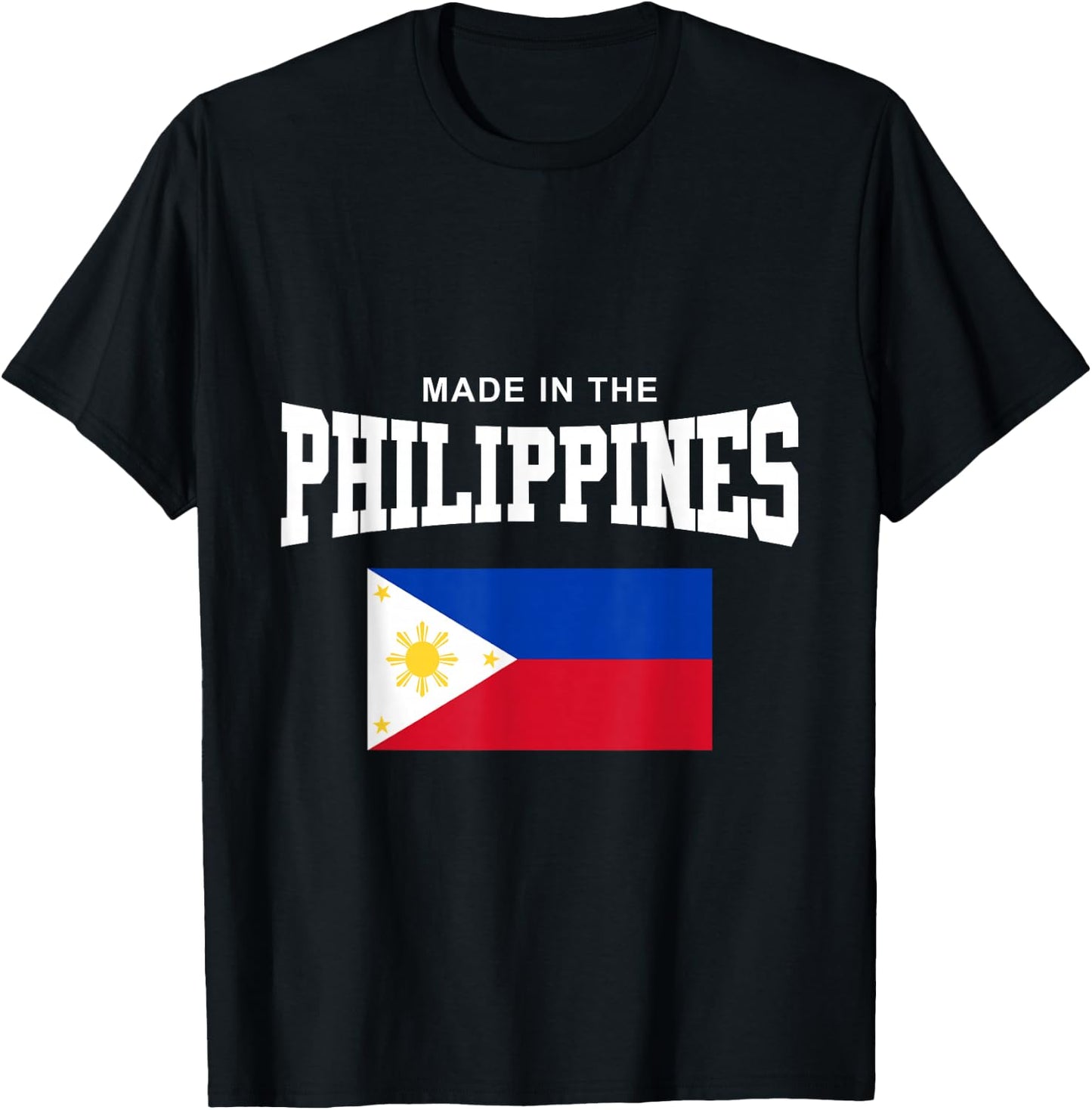 Filipino Flag Made In The Philippines T-Shirt - T-Shirt | Black