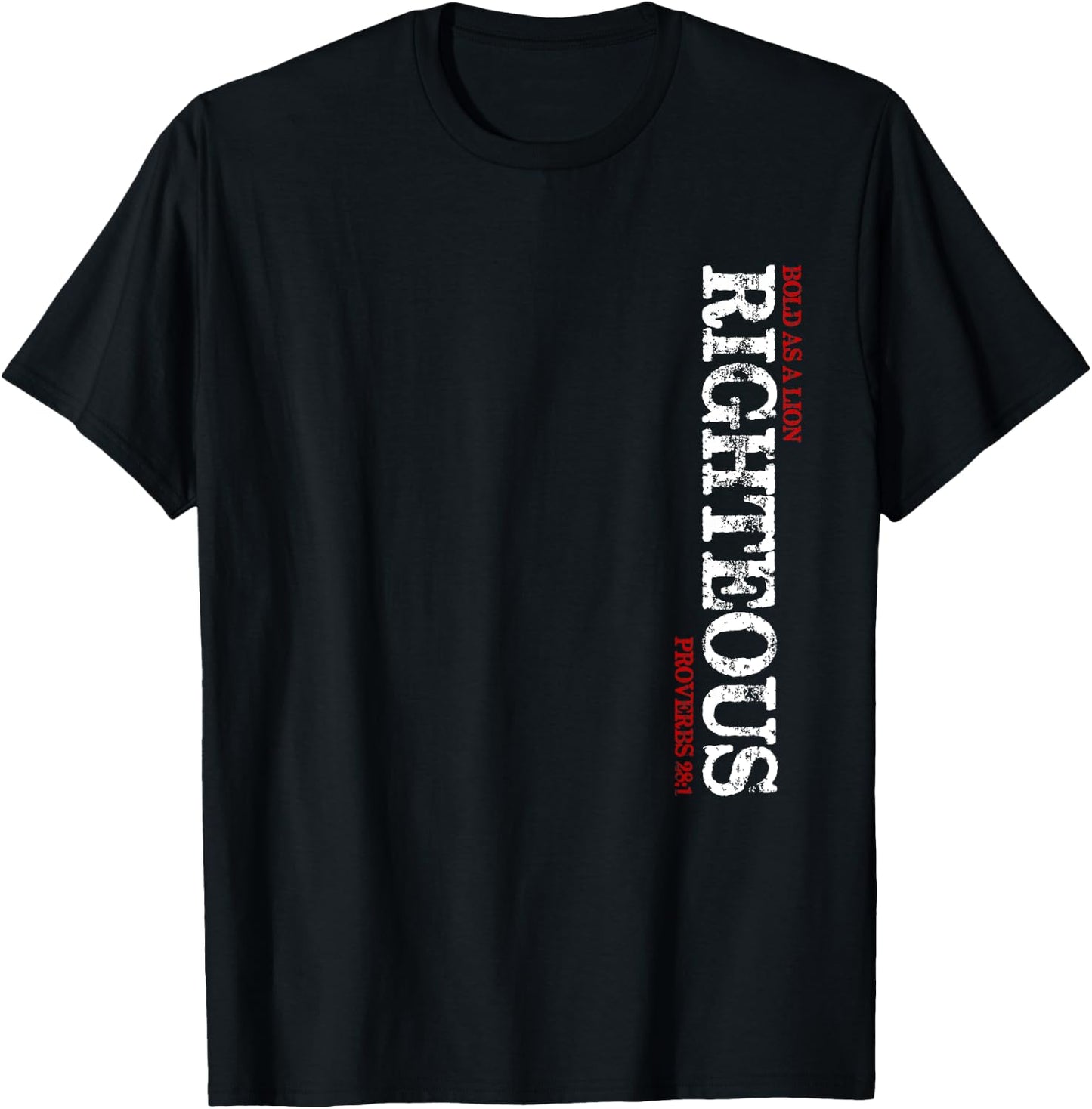 Bold as a Lion Righteous Faith T-Shirt - T-Shirt | Black
