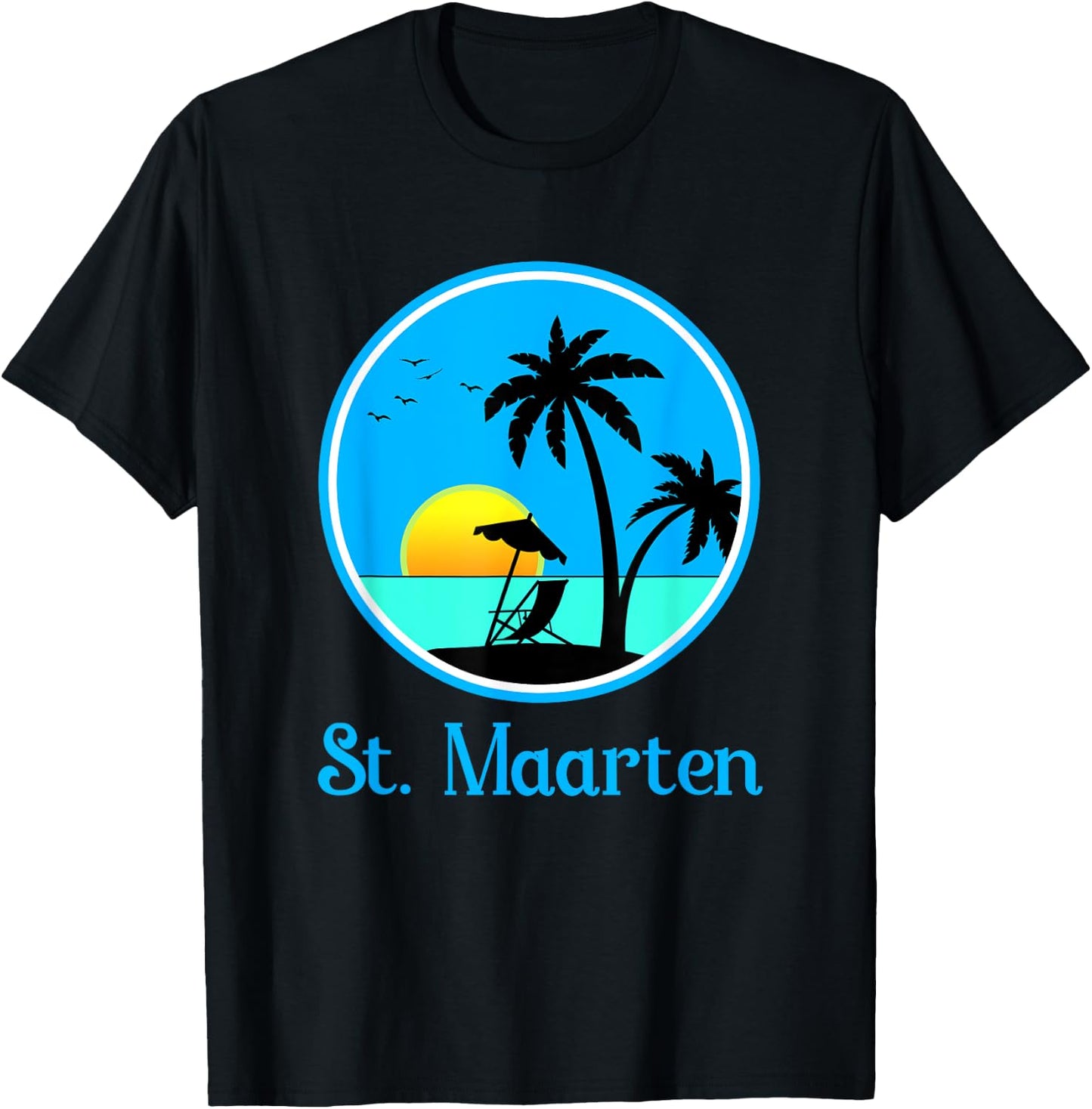 St. Maarten Souvenir Vacation Gift T-Shirt - T-Shirt | Black