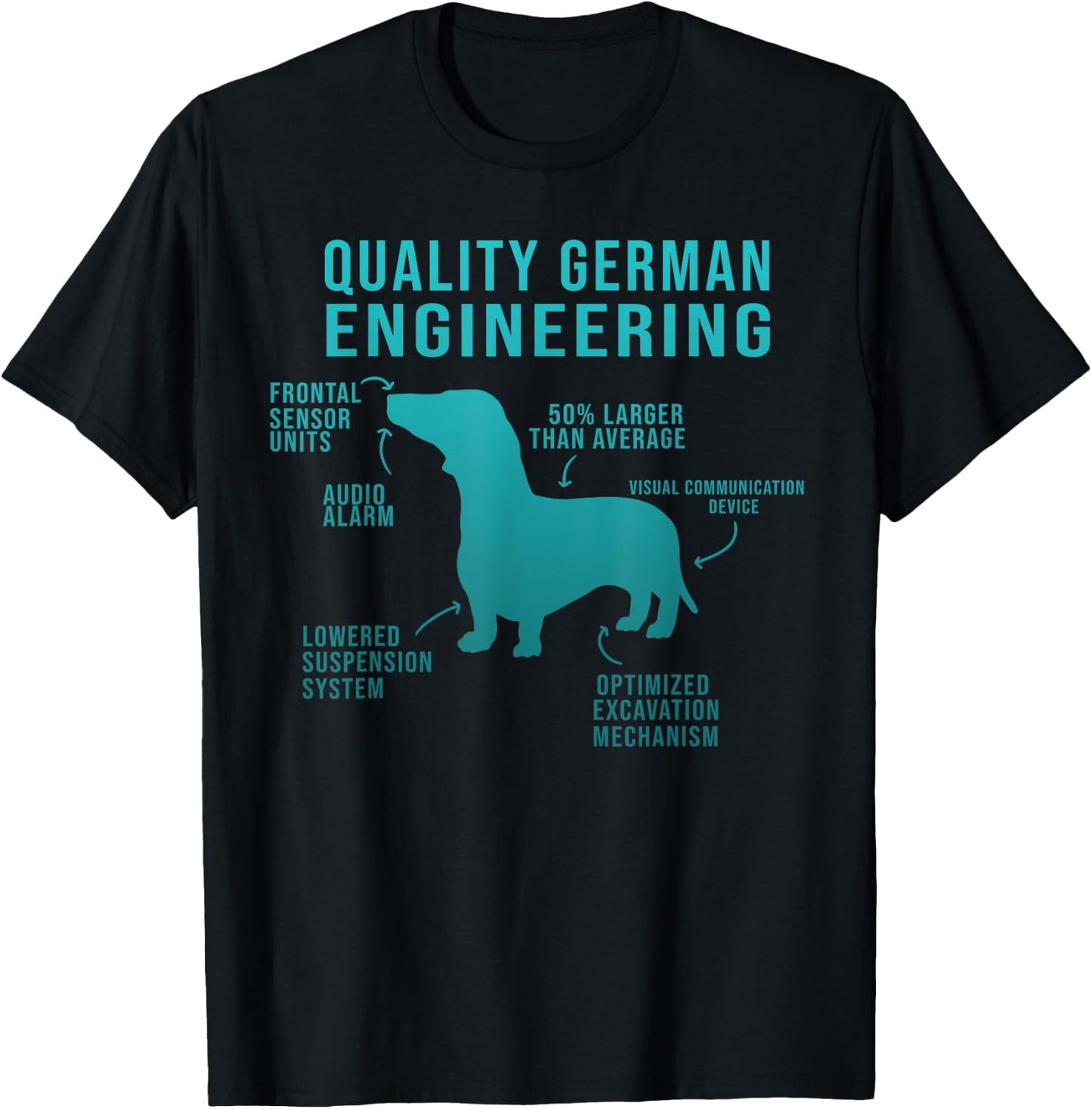 Funny Weiner Dog Joke - Sarcastic German Daschund T-Shirt - T-Shirt | Black