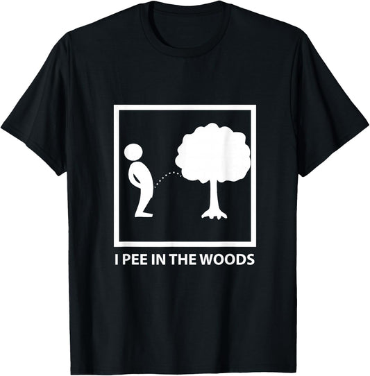 Peeing in the woods T-Shirt - T-Shirt | Black