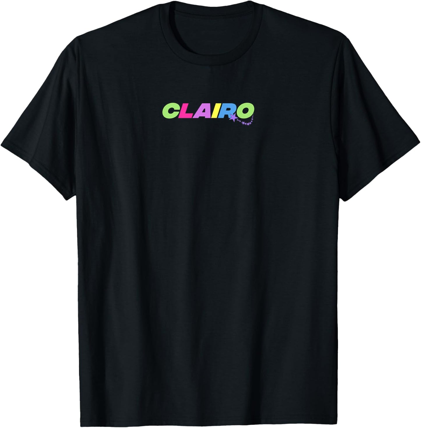 Colored Clairo Stars T-Shirt - T-Shirt | Black