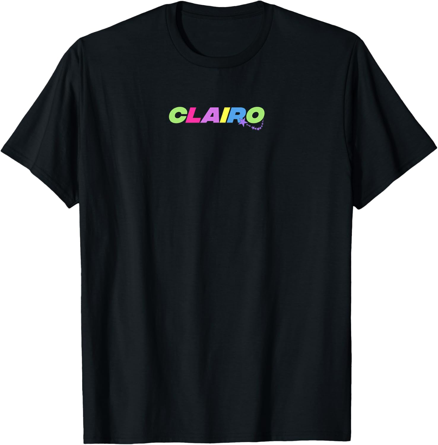 Colored Clairo Stars T-Shirt - T-Shirt | Black